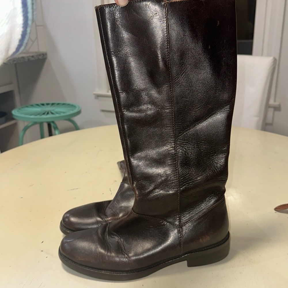 J. Crew Brown Leather Riding Boots. Size 8.
